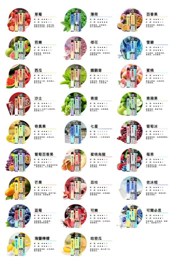 【一次性】OBI 一次性 8000口 主機 可充電