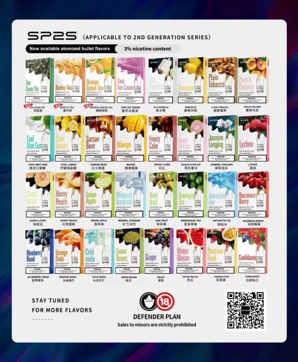 【拋棄式】SP2S 一代 煙彈(一盒3入) 3% 通用 悅克/RELX一代 主機